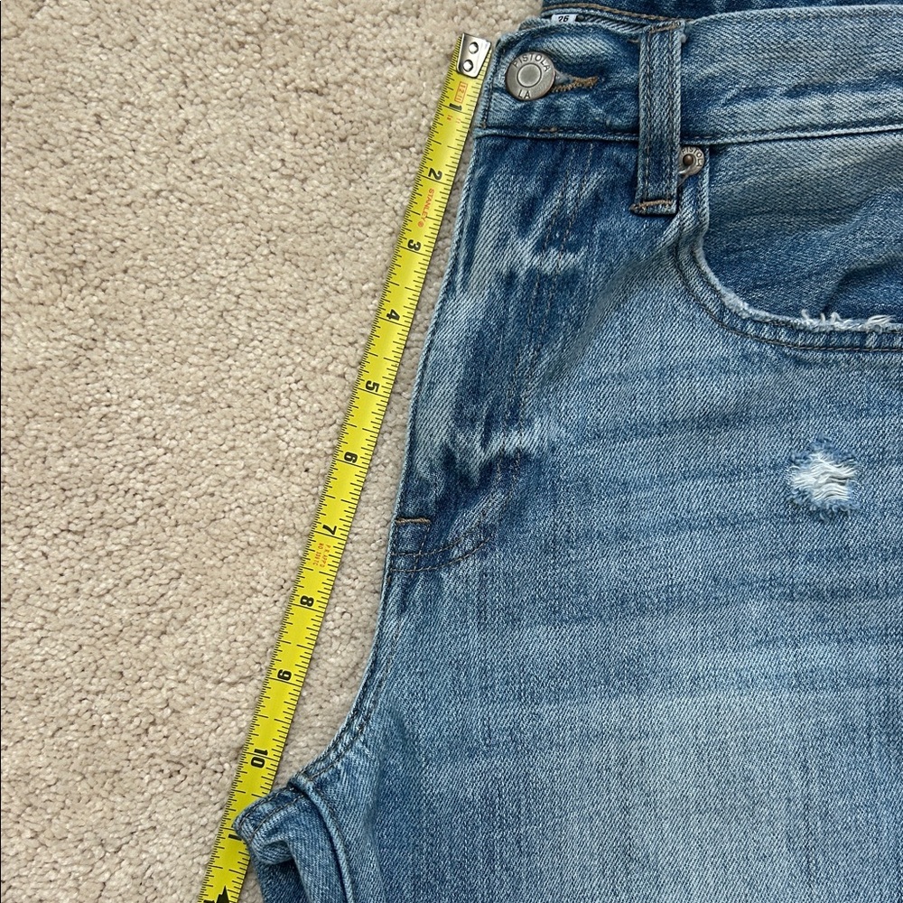 Pistola | Light Blue Relaxed Fit Distressed Straight Leg Jeans | 26 | In 26”-28” - Picture 12 of 12